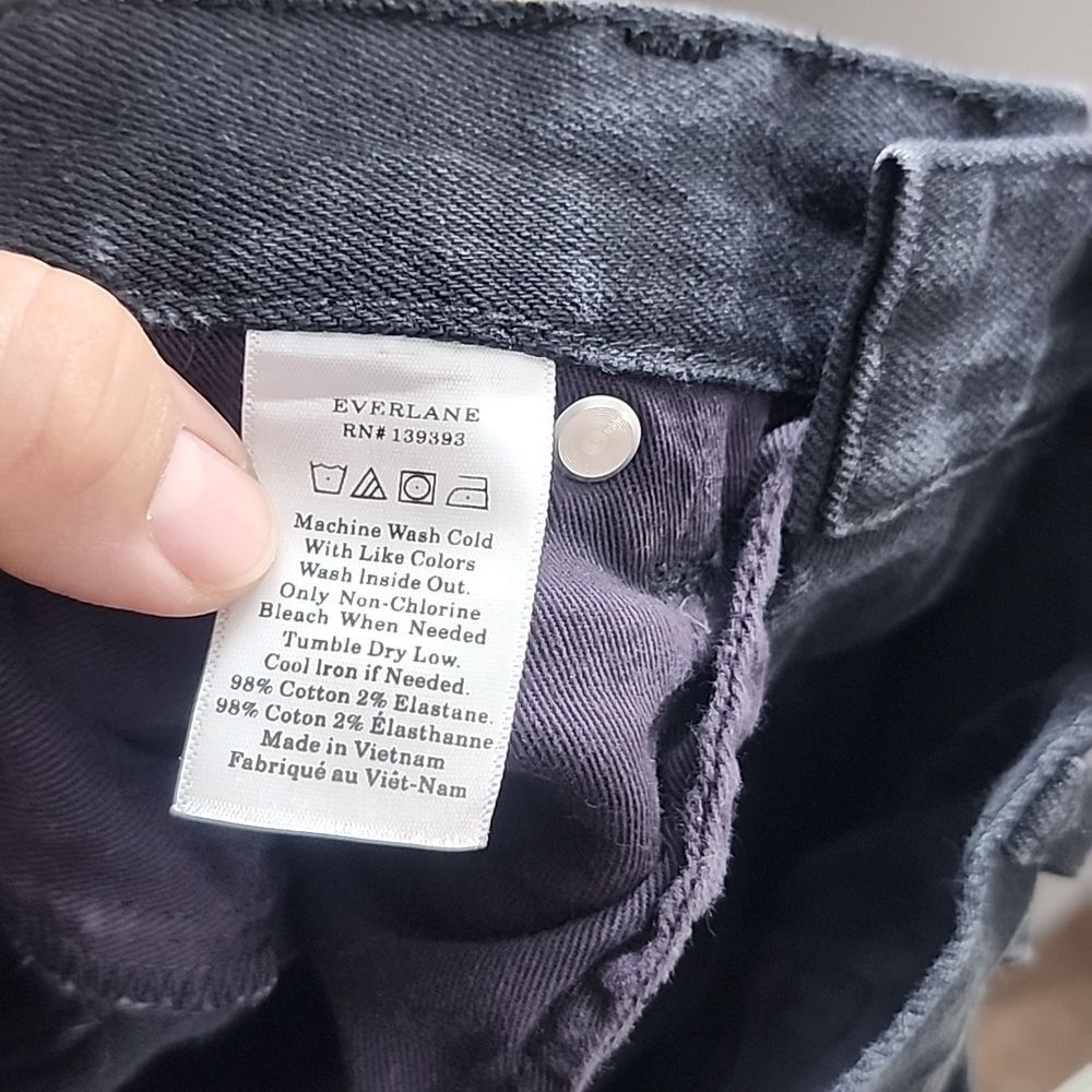 Everlane Black Women's Cropped High Rise Jeans Size 29 - Picture 3 of 4